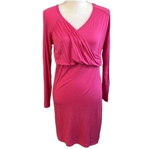 Willi Smith Bright Pink Long Sleeve Dress